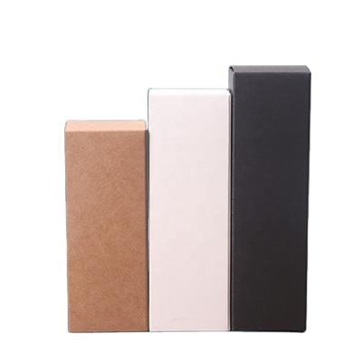 China 10ML 100ML White Black Paper Box Packaging Recyclable Kraft Cardboard Cosmetics Box For 18MM Dropper Essential Oil Rubber Master Bottle for sale