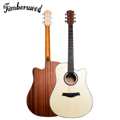 China Spruce D shape guitar 41 inch plywood guitar top sapele top back/side acoustic guitar for factory wholesale for sale