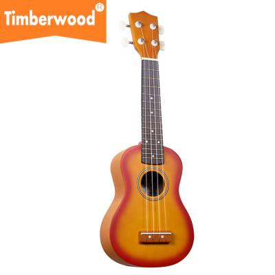 China Basswood 21 Inch Soprano Nature Color Hawaii Ukulele Four String Guitar Basswood Ukulele Small For Kids As Gift Different Models Factory for sale