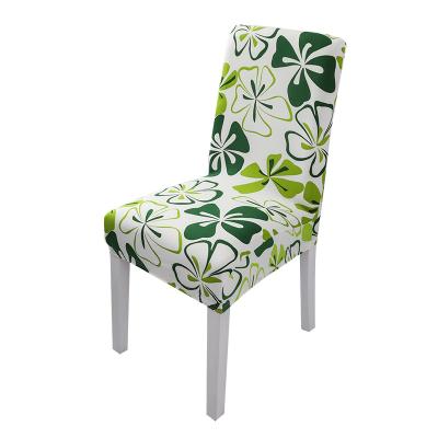 China YRYIE Restaurant Washable Stretch Printing Spandex Lycra Half Back Chair Covers For Home Decoration for sale