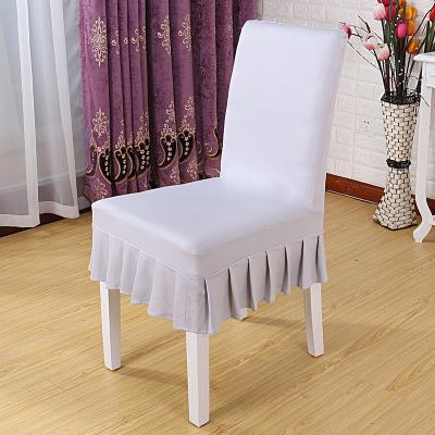 China YRYIE Washable Spandex Stretch Half Back Skirt Dining Slipcovers Chair Covers for sale