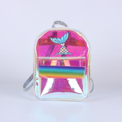 China Transparent TPU Fantasy Red Light Fantasy Laser Unicorn Cartoon Waterproof Backpack for sale