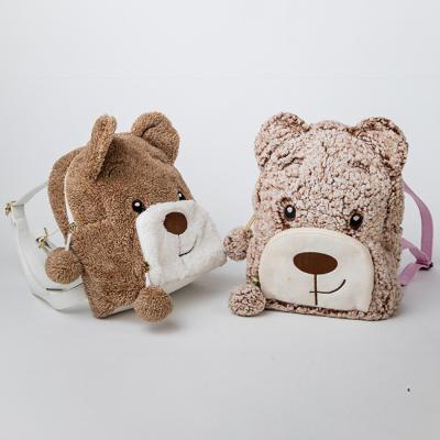 China Cartoon Plush Toy Bear Backpack Kids Baby Animal Stock Number Backpack for sale