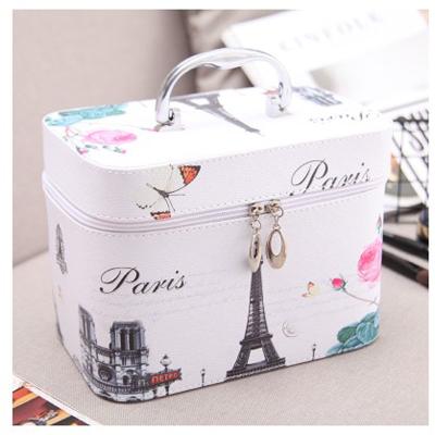 China Multifunctional Portable Fashion PU Box Travel Cosmetics Storage Cosmetic Kit for sale