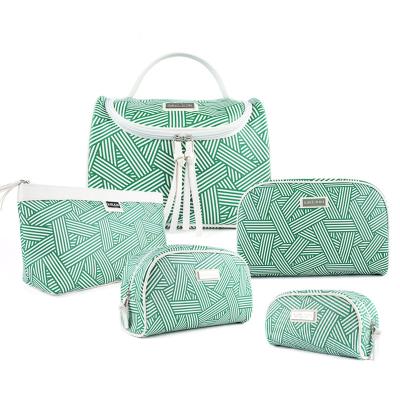 China Fashion Manufacturers for Modern Fashion Stripe Makeup Bag Light and Convenient Hand Wash Storage Hand Carry Bag for sale