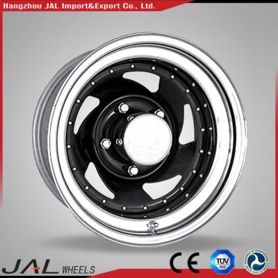 China Chrome 17x10 Steel Concave Wheel Center Covers 110 Off Road Steel Rims for sale