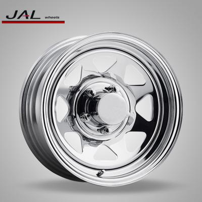 China Steel Chrome Wheels 5 Hole SUV 4x4 Offroad Rims Center Caps 110mm for sale