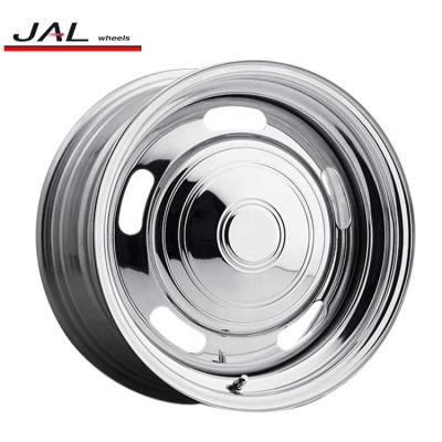 China Classic Stainless Steel Car Wheel Chrome Steel Automobile Rims 15 Inch Wheel for sale