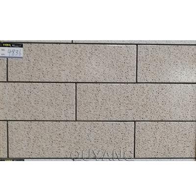 China Europe QUIYANG Exterior Modern Decorative Wall Stone Exterior Cladding Granite Porcelain Tile Rough Exterior Veneer for sale