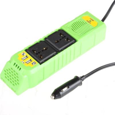 China Hot Selling E8963w Modified Sine Wave Green 12v 220v 150w Car Power Inverter 243*65*47mm for sale