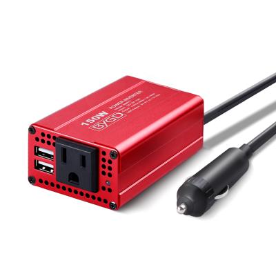 China BYGD 150W Car Power Inverter Car Adapter DC 12V to AC 110V Power Inverter Kit 3A Smart Dual USB Ports Micro Inverter 89*64*39mm for sale