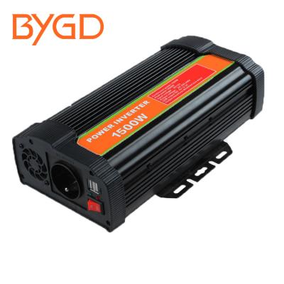 China Car 1500w 12v 24v Power Inverter DC To AC 100v 110v 120v Off Grid Power Inverter BYGD Ten Years Factory 285*167*78mm for sale