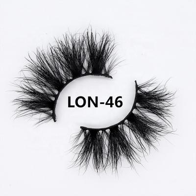 China Siberian 25mm Mink Lashes Natural Soft Wholesaler Full Lashes5d Lashes Thick Packing With Private Label for sale