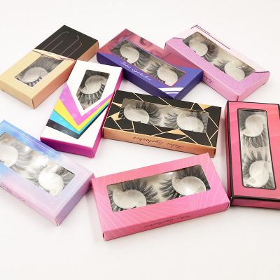 China Two Pairs 3d Eye Lashes Extension Natural Soft Synthetic Silk Mink Lashes Only 2 Pair Lashes Box for sale