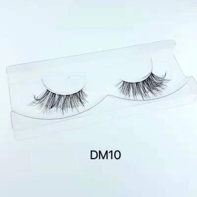 China Custom Natural Soft Private Label Short Lashes Box Clear Strip Half Lashes False Mink Lashes for sale