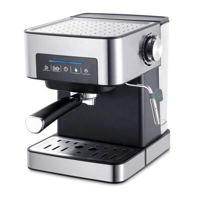 China Compact Professional Household 20 Bar Espresso Coffee Machine With Milk Frother/Steam Wand For Espresso Latte 1.6L Removable Water Tank for sale