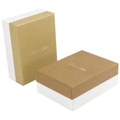 China Handmade Customized Cardboard Hard Lid And Raw Paper Packaging Box For Apparel Packaging Gift Box for sale