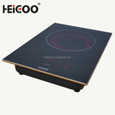 China Easily cleaned with invisible control panel high temperature black ceramic glass induction cooker for sale