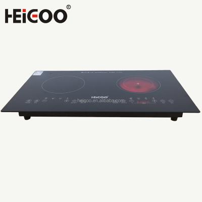 China Waterproof Electric Hybrid Vetro 2 Induction Cooker Ceramic Cooktop Burner for sale