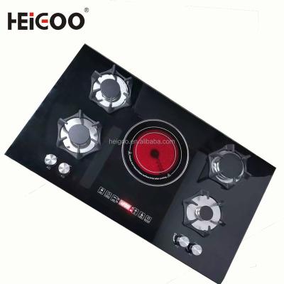 China Factory Direct Hot Sale Industrial Cooking Free Standing Ceramic Stove Easily Cleaned Range Mills 5 Burner Electric Gas Stove for sale