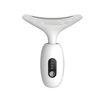 China Wrinkle Remover Face Neck Massager Wrinkle Removal Microcurrent Facial Lifting Led Skin Tightening Device for sale