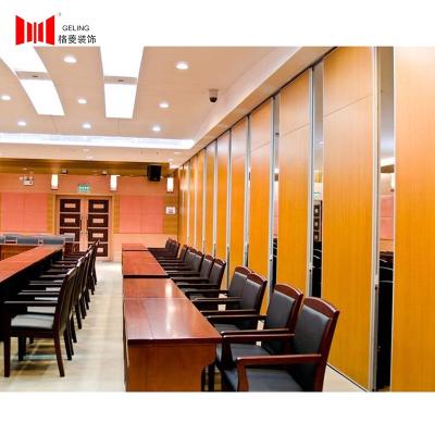 China MDF Acoustic Foldable Board Surface Soundproof Movable Partition Wall For Office Meeting Room for sale