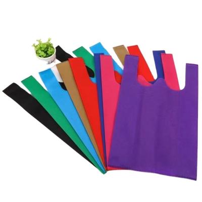 China Biodegradable Non Woven Vest Bags PP T-shirt Bag Shopping Eco-friendly Factory Wholesale Best Prices for sale