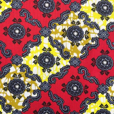 China New Fashion Tear-resistant Polyester African Wax Printing Fabric 100% Polyesterdouble Printing Fabric for sale