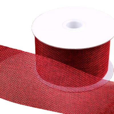 China Plain Food Grade Eco-frinedly Burlap And Faux Burlap Cable Ribbon For Gift Wrapping for sale