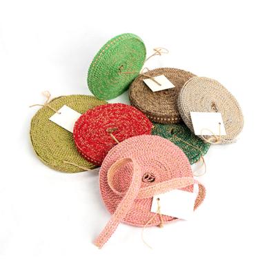 China Handwor Supply 100%Jute Natural Jute Jute Yarn Ribbon Chinese Classic Paper Burlap Jute Ribbon for sale