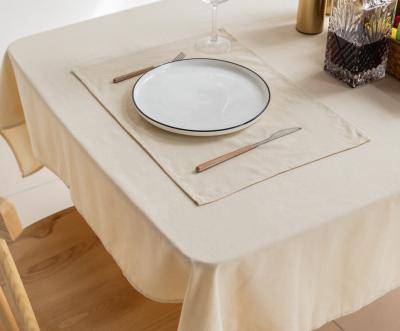 China Rectangle Sustainable Natural Cotton Linen Blend Textured Place Mats 13*18