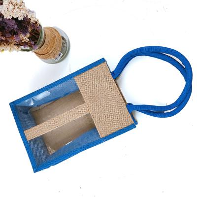 China Professional Wholesale Packaging/Decor Factory Jute Gift Bags Wine Wine Carrier Bags for sale