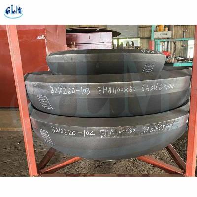 China do tanque elíptico Ellipsoidal da extremidade SA516 Gr70N do prato de 1100mm x de 80mm dimensões principais à venda