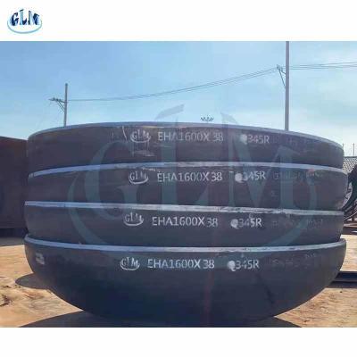 China Q345R EHA1600 X 38 Elliptisch Hoofd 2 1 Afmetingen Torispherical Scheve 300mm Te koop