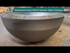 Carbon Steel Hemispherical Head 1927 mm Diameter 148 mm Thickness