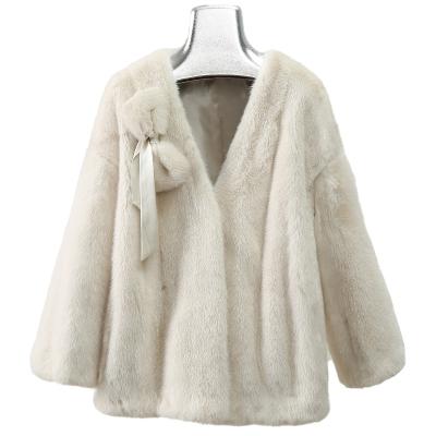 China Custom Made Good Quality Wholesale Price Mink Fur Coat Windproof Winter Plus Size Fur Coat For Women for sale