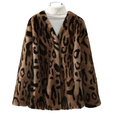 China OEM Windproof Customs Real Mink Fur Coats Women's Formal Luxury Mink Fur Jacket For Ladies for sale