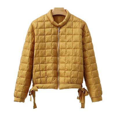 China Factory direct sale zipper winter jacket quilted duck down shorts down feather jacket for women for sale