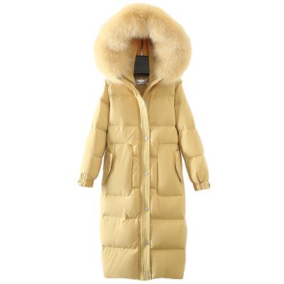 China Wholesale Fashion Long Quilted Winter Warm Coat Down Jacket For Women Ladies for sale