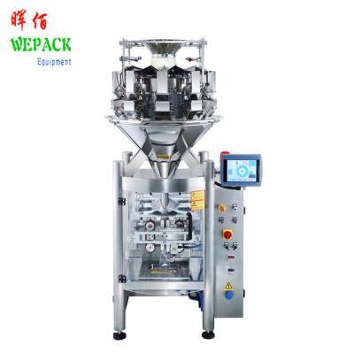 China Multi Head Food Weigher Dimpled Plate With Vertical Packing Machine For Gummy Product for sale