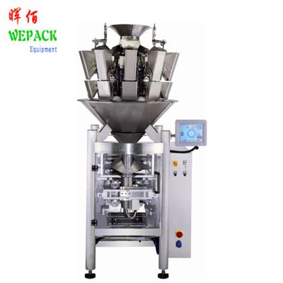 China Hotels 10 head multihead weigher with vertical fruit vegetable sheet peanut coffee packing machine bean cookie nuts chips herbs for sale