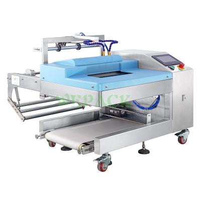 China HB-TF400 frozen food material chunks crab food bag heat sealing pe film tube packaging machine pe packing machine for sale