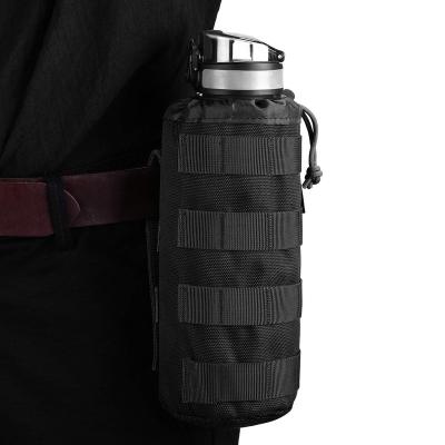 China Tactical Military Open Top Molle Water Bottle Pouch Factory Molle Bottle Carrier Waterproof/Durable Custom Drawstring Bag for sale