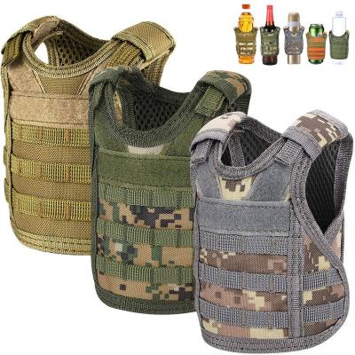 China Wholesale Waterproof Military Beer Cooler Jacket Vest Adjustable Beverage Factory Camouflage Beer Rack for sale