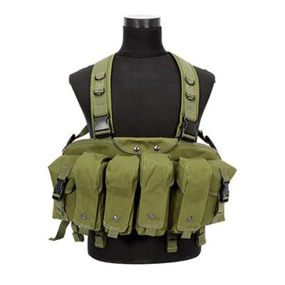 China Wholesale Waterproof Outdoor Military Camo Carrier Magazine Pouch Tactical Vest With ak 47 6 Magazine Pouch Airsoft Chest Backpack for sale