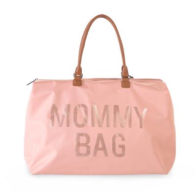 China Baby Travel Large Logo Tote Mom Nylon Bag Portable Wholesale Custom Multifunctional Diaper Bags for sale