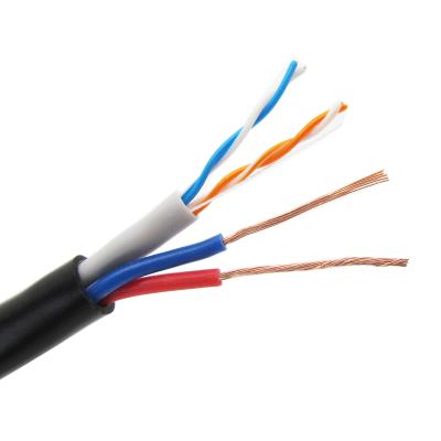 China WD brand cat5/cat6 lan cable 23/24AWG/4pair 16/2 power cable/combination cable WD-015 for sale