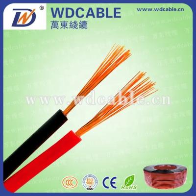 China Hot Selling Speaker Red And Black Color Flexible Transparent Speaker Cable for sale