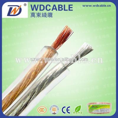 China Wholesale high quality transparent speaker audio cable for sale