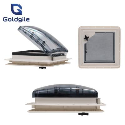 China PC Goldgile RV Design Caravan Skylight 2021 New 400mmx400mm with Crystal Dachfenster for sale